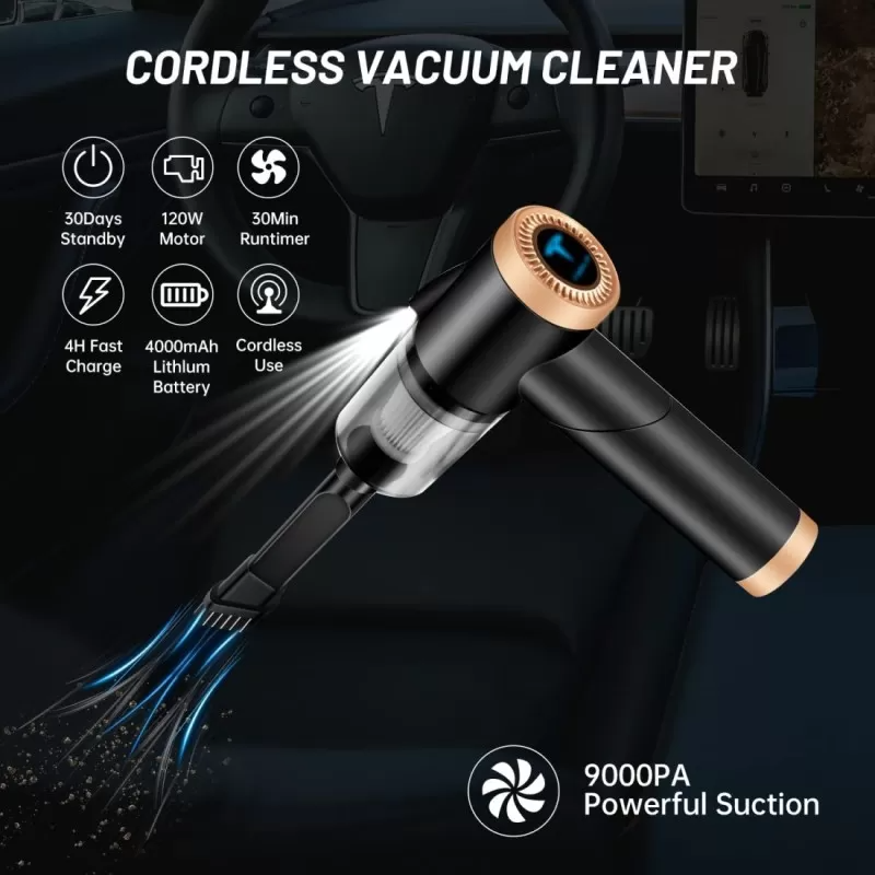 Multifunctional 3 in 1 Mini Car Vacuum Cleaner