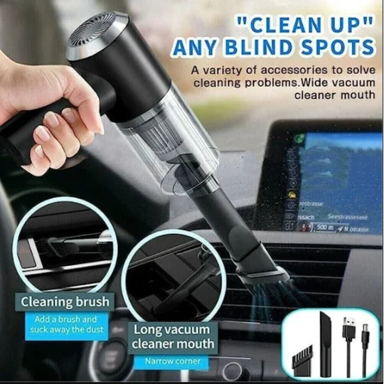 Multifunctional 3 in 1 Mini Car Vacuum Cleaner